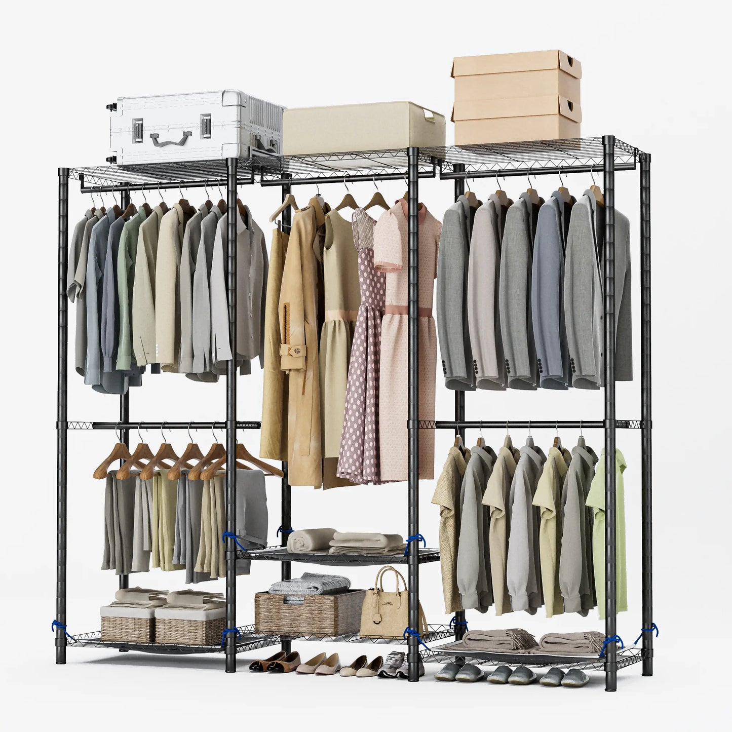 Freestanding Clothes Rack Storage Organizer Heavy Duty 960 Lb