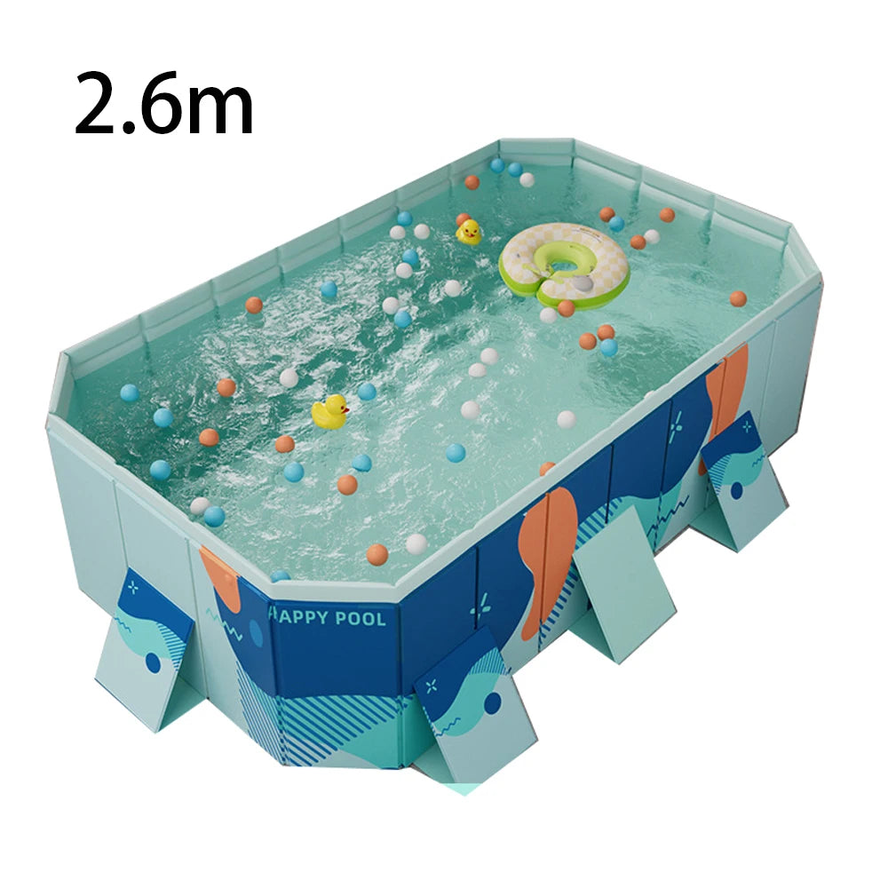Foldable Outdoor Pool Large Family PVC Non-Inflatable For Garden
