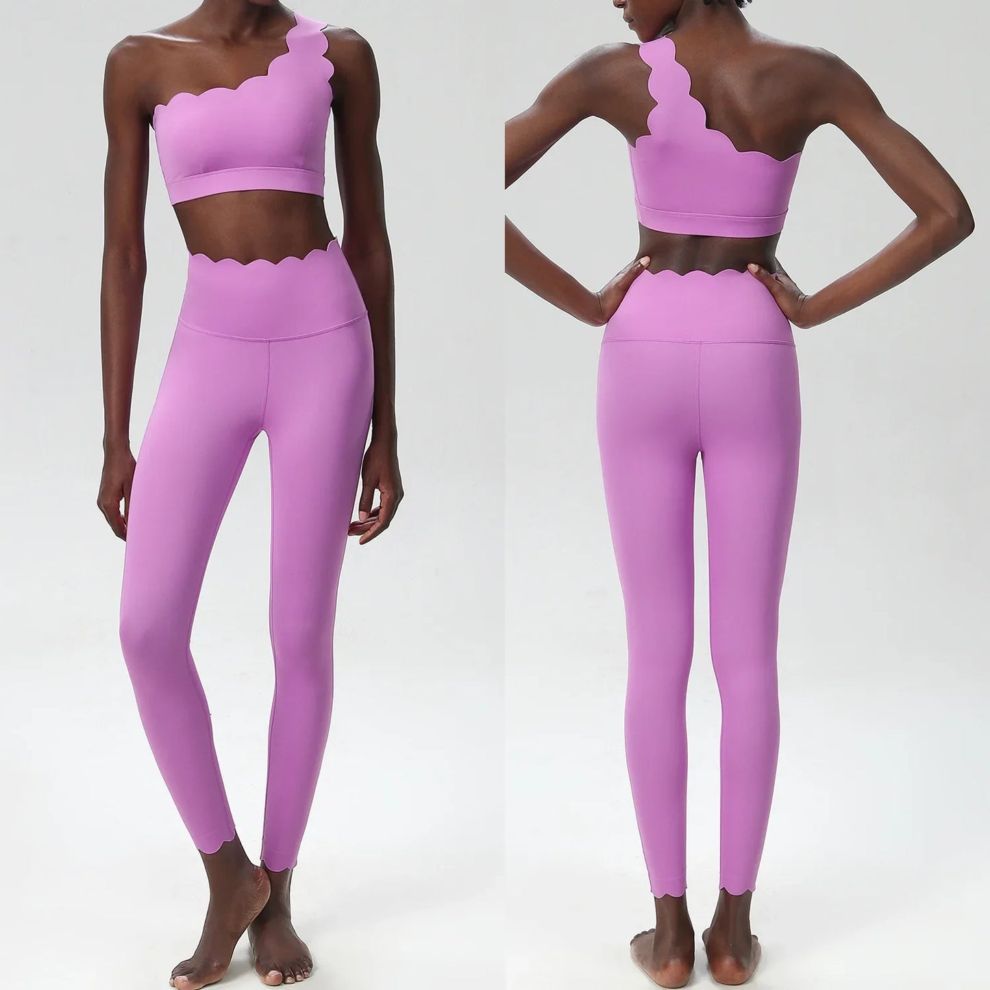 Two Piece Women's Fitness Yoga Set Quick Dry Breathable Sportswear