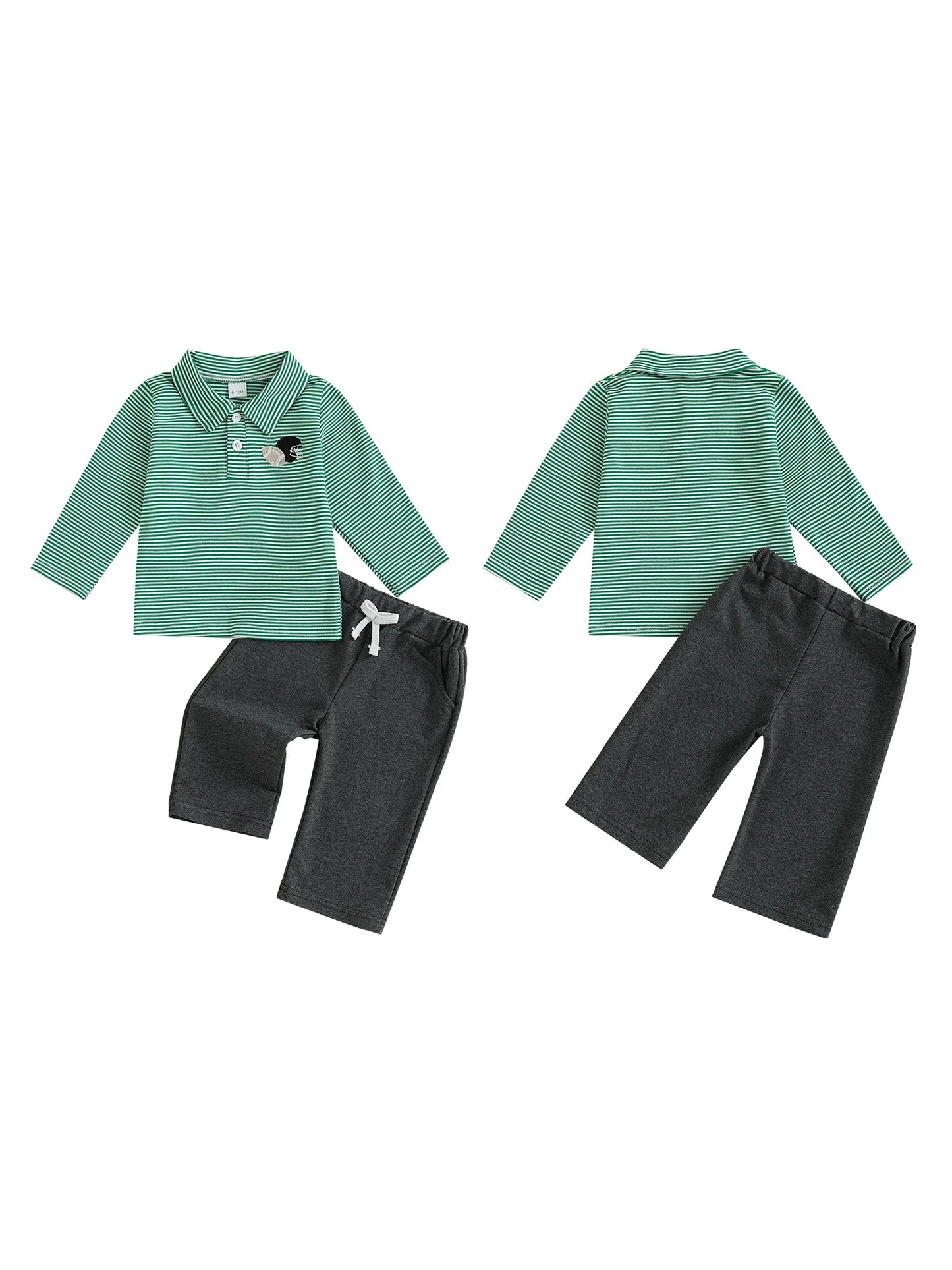 Baby Boy Autumn 2 Piece Knit Top And Elastic Pants