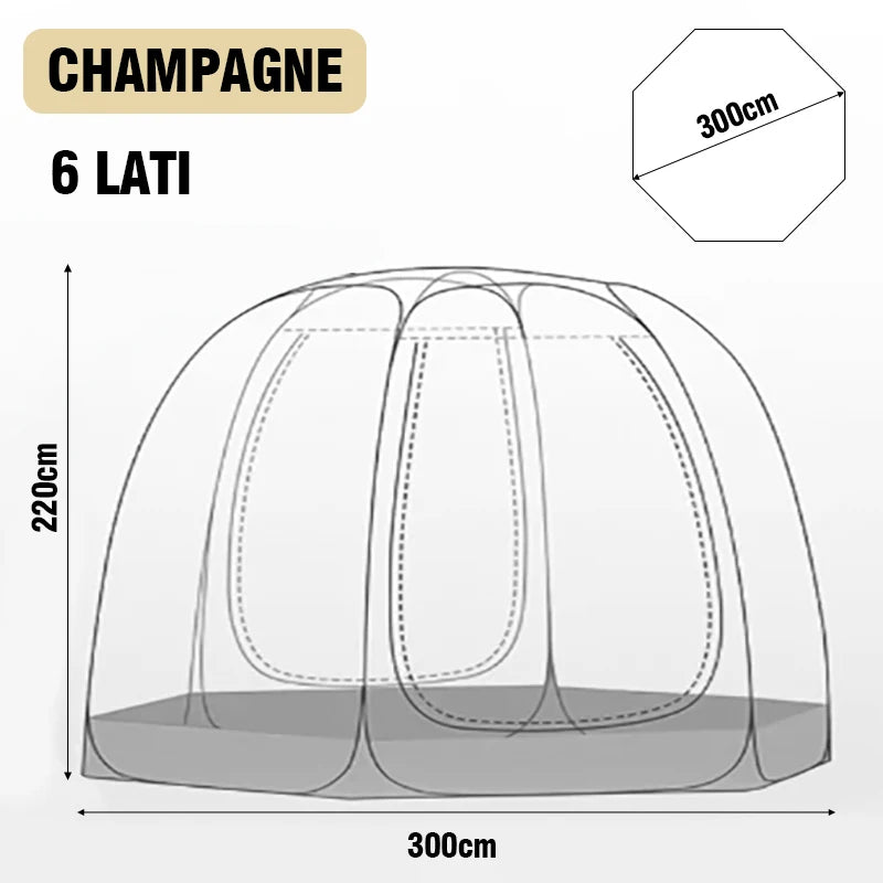 LIADUS Transparent Dome Tent Mushroom Shaped Camping Shelter