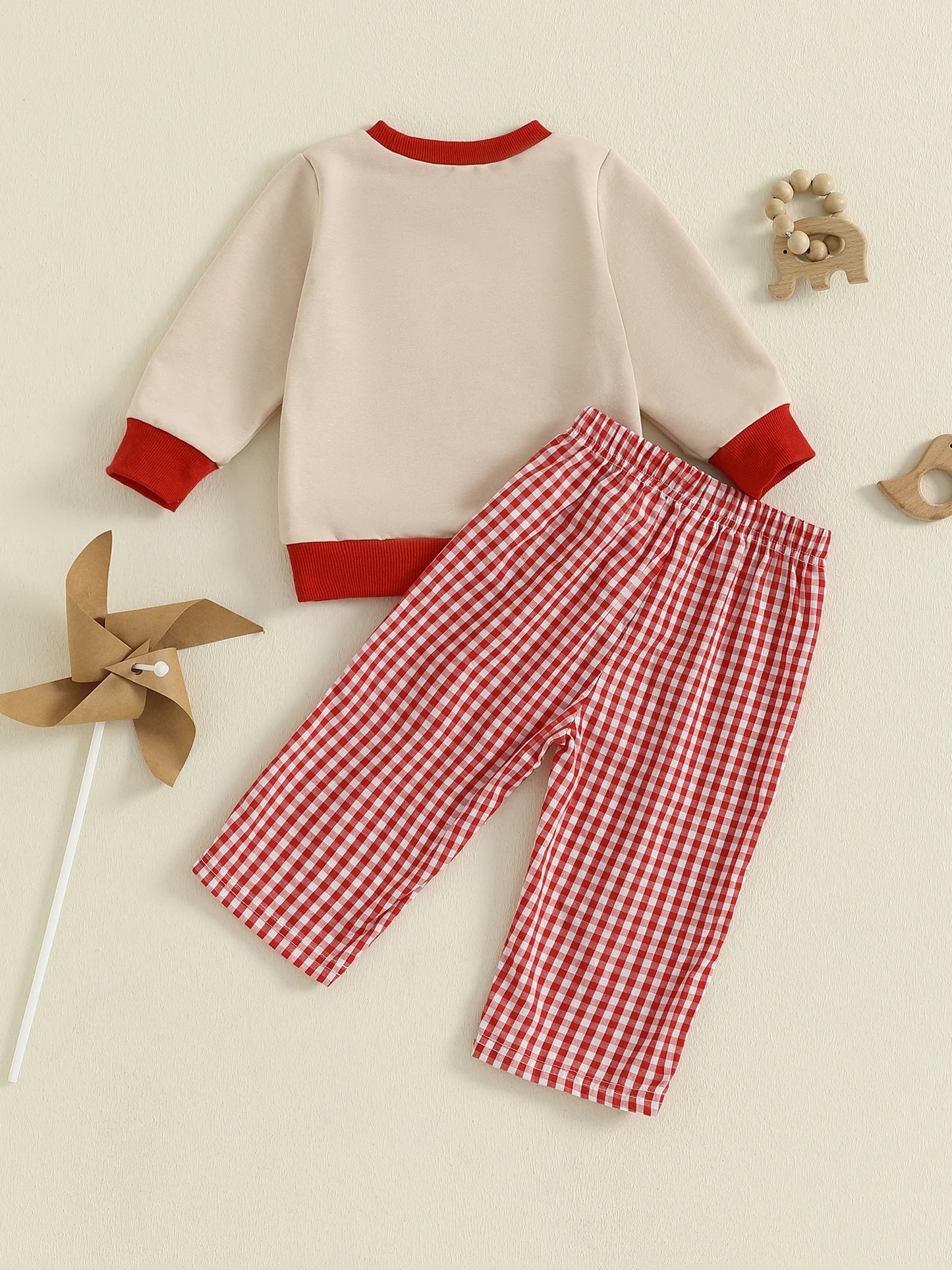 Boys Jungle Adventure 2-Piece Outfit Set With Tiger Embroidery