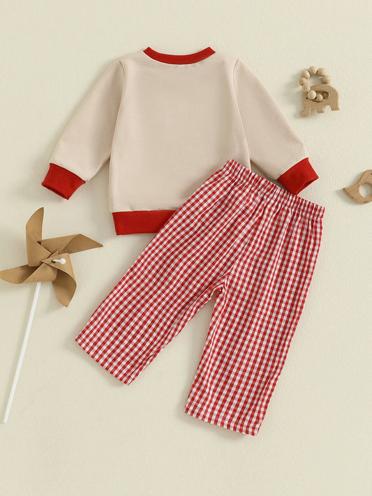 Boys Jungle Adventure 2-Piece Outfit Set With Tiger Embroidery