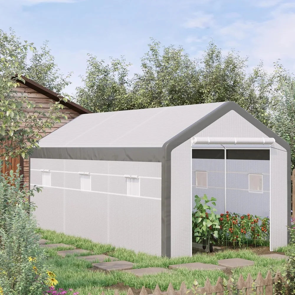 Color Walk-In Greenhouse for Outdoor Garden Shelter Durable Alloy Steel