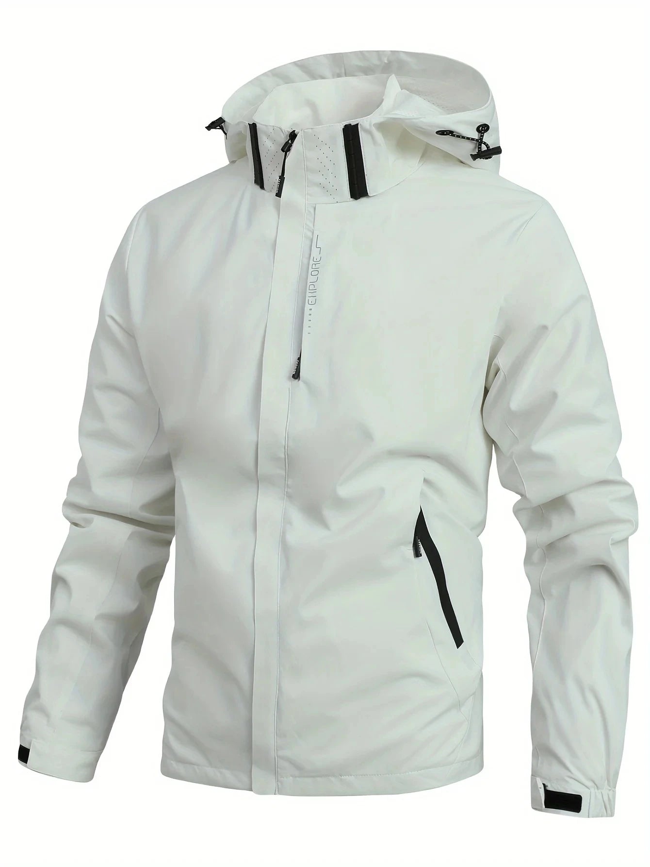 Lightweight Waterproof Hooded Rain Jacket For Men Outdoor Windproof