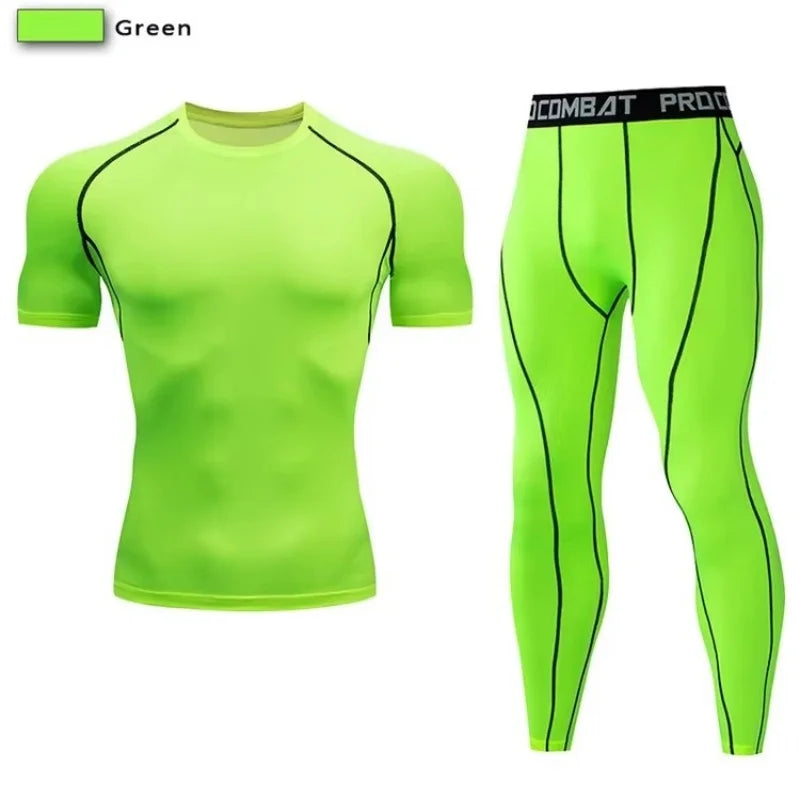 Two Piece Compression Sportswear Set for Training and Yoga