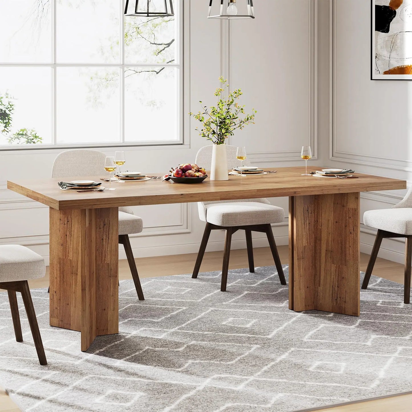 Tribesigns Dining Table With Large Tabletop For Everyday Family Dining