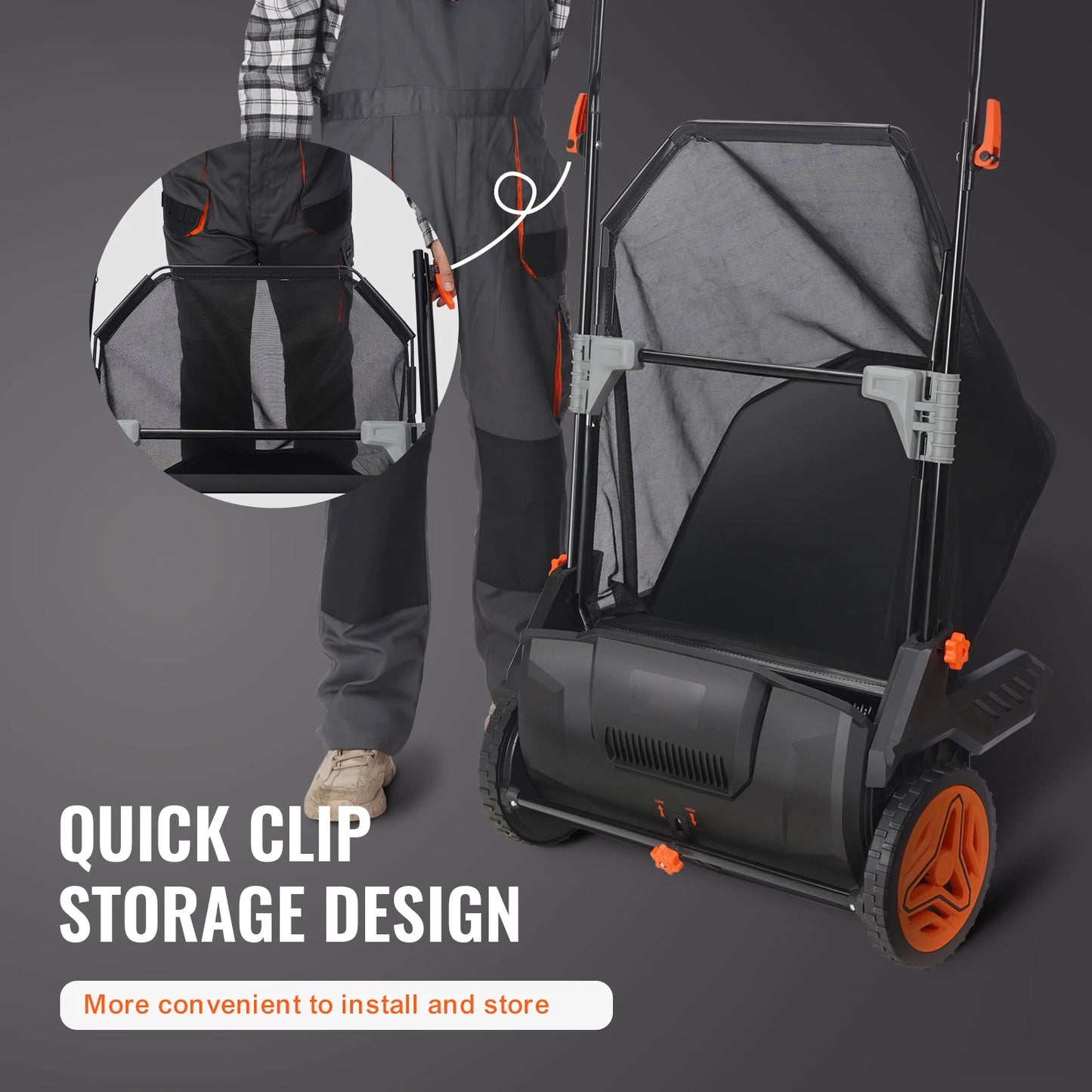 SucceBuy Tow Behind Lawn Sweeper With Adjustable Sweeping Large Capacity