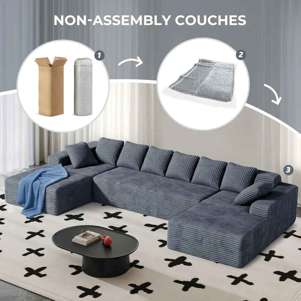 RBXC U Shaped Modular Cloud Sofa For Living Room Space