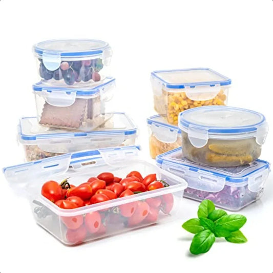 Air Tight 16 Piece Plastic Food Storage Containers Set