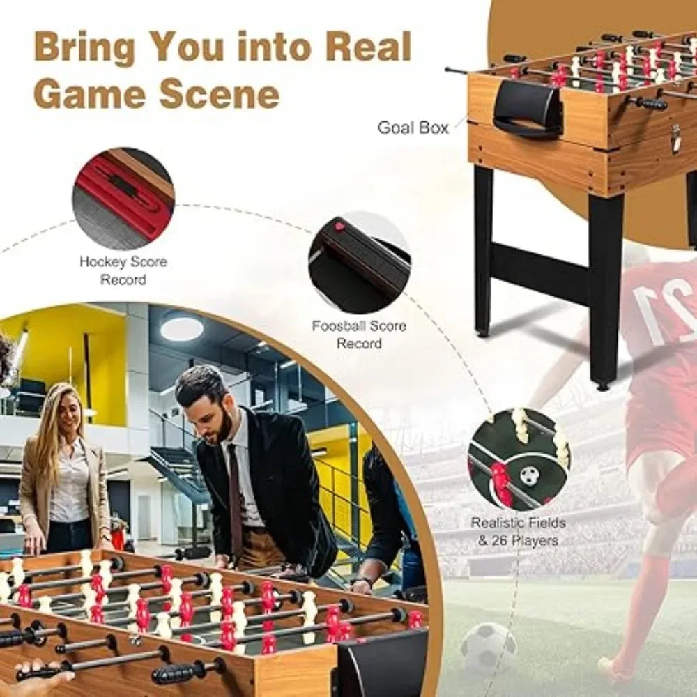 Angduo 3 In 1 Game Table Foosball Billiards Combo