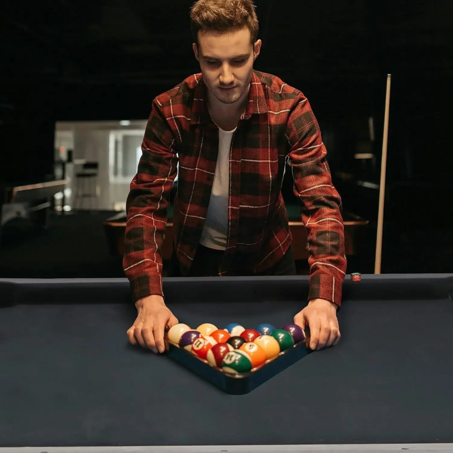 Rustic Style Pool Table With Accessories Billiards Set