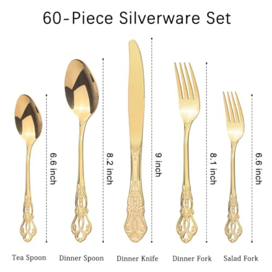 MDNG Retro Royal Stainless Steel Silverware Set Gift Box