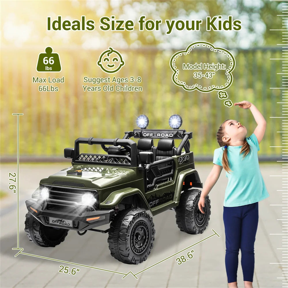 12V 2-Seater Kids Ride On Car With Remote Control Gift