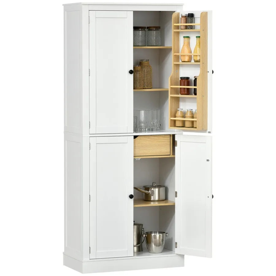 Hign-concerned Pantry Cabinet With Five Tier Shelving