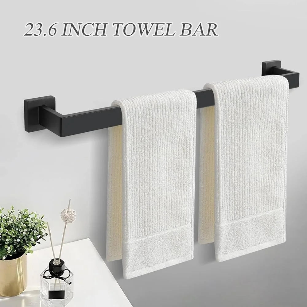 DUTRIEUX Towel Bar Set Stainless Steel Wall Mounted