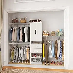 ZHIYONG Premium Modular FreeStanding Closet Organizer Storage System With Drawers