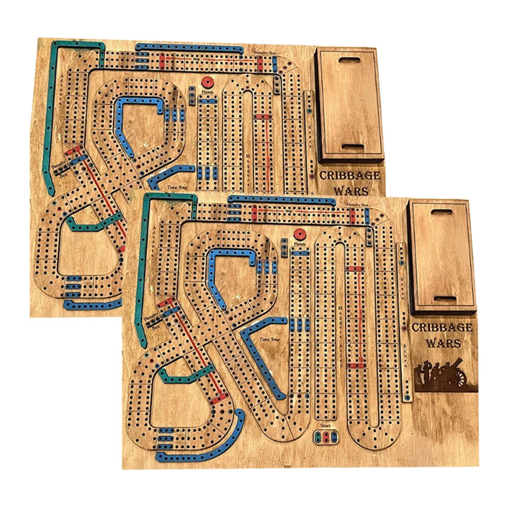 Shunmaii Cribbage Wars Board Game Set With Storage Case