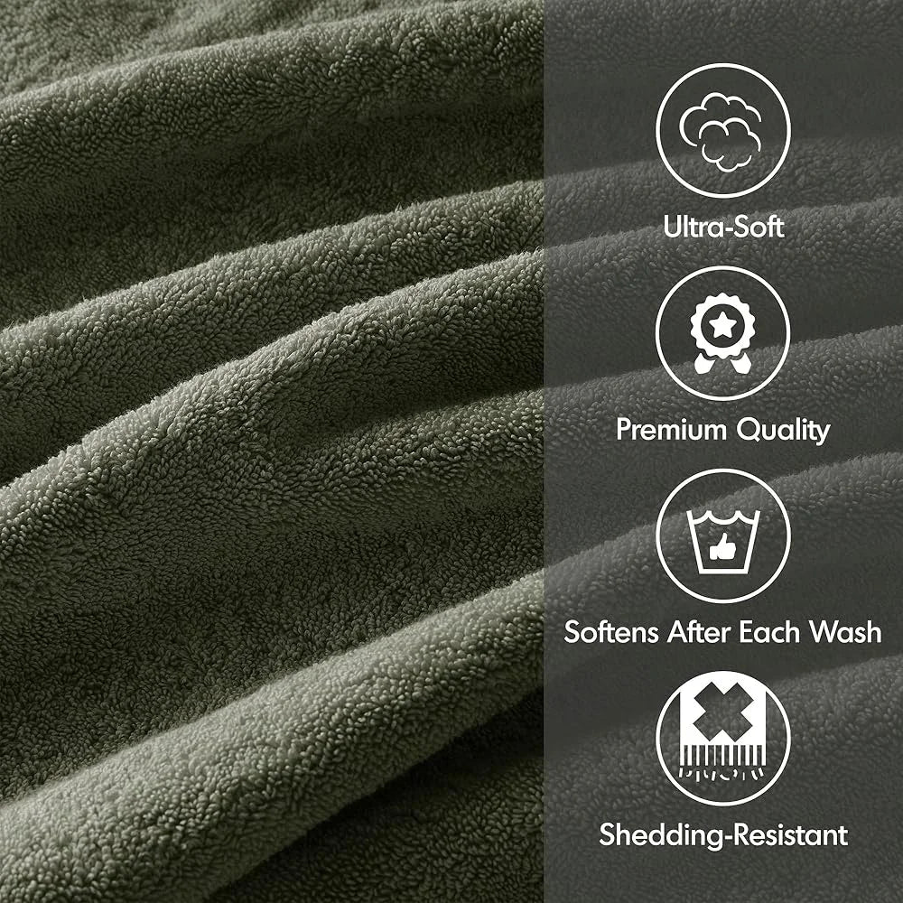 DUTRIEUX 800GSM Cotton Bath Towel Set 8 Pieces Spa Quality