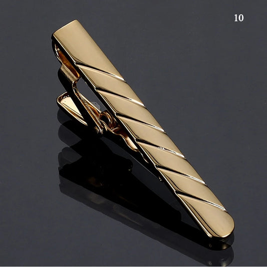Luxury Metal Tie Clip For Men Crystal Bar Clasp