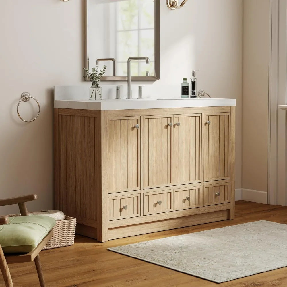 Huanzhuang Modern Wood Bathroom Vanity With Sink Cabinet