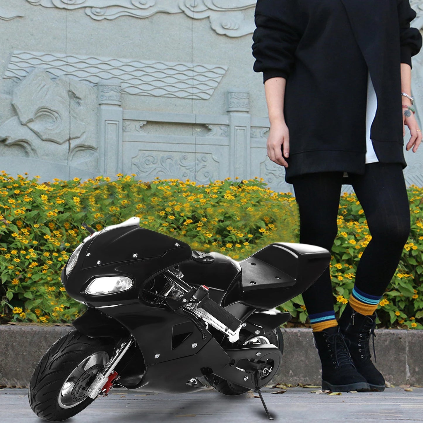 Pocket Gas Motorbike 49cc 2-Stroke With Dual Headlights