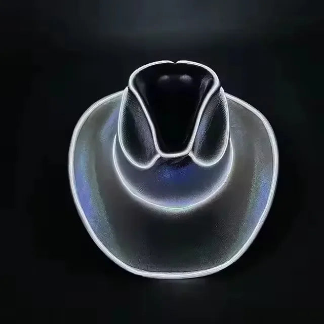 Pearlescent LED Cowboy Hat For Parties And Dancing