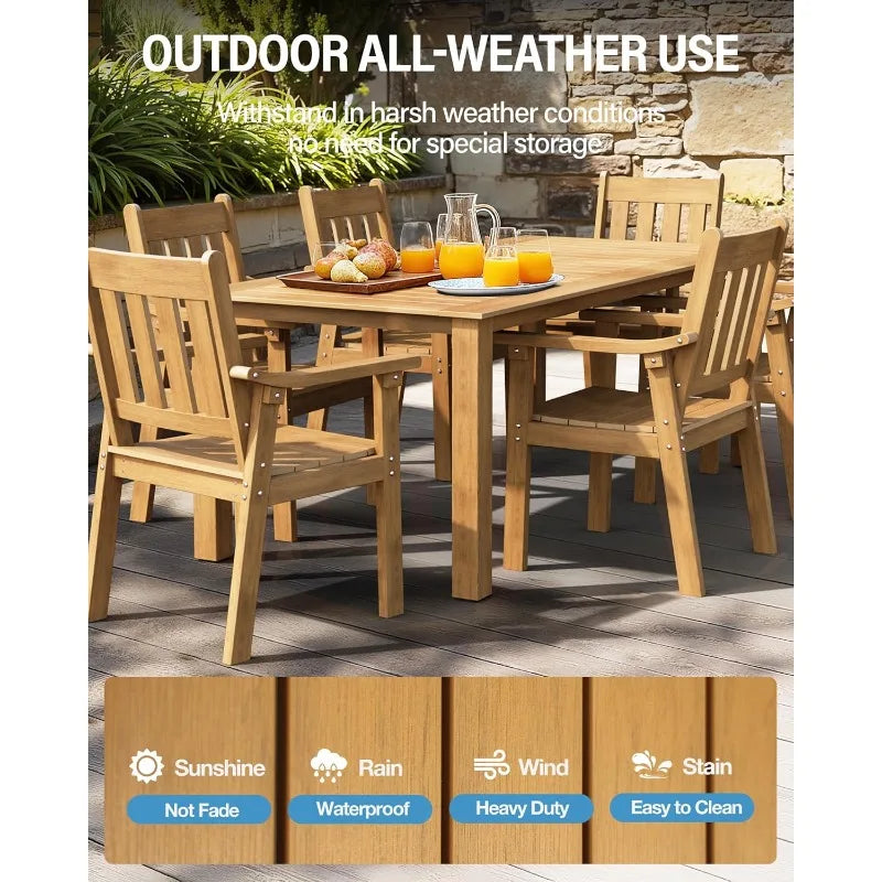 All Weather Outdoor Dining Chairs Set Of 2 Plastic Patio