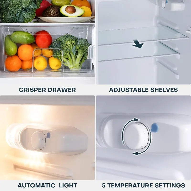 XMSJ Upstreman 4.0 Cu Ft MiniFridge With Freezer DoubleDoor