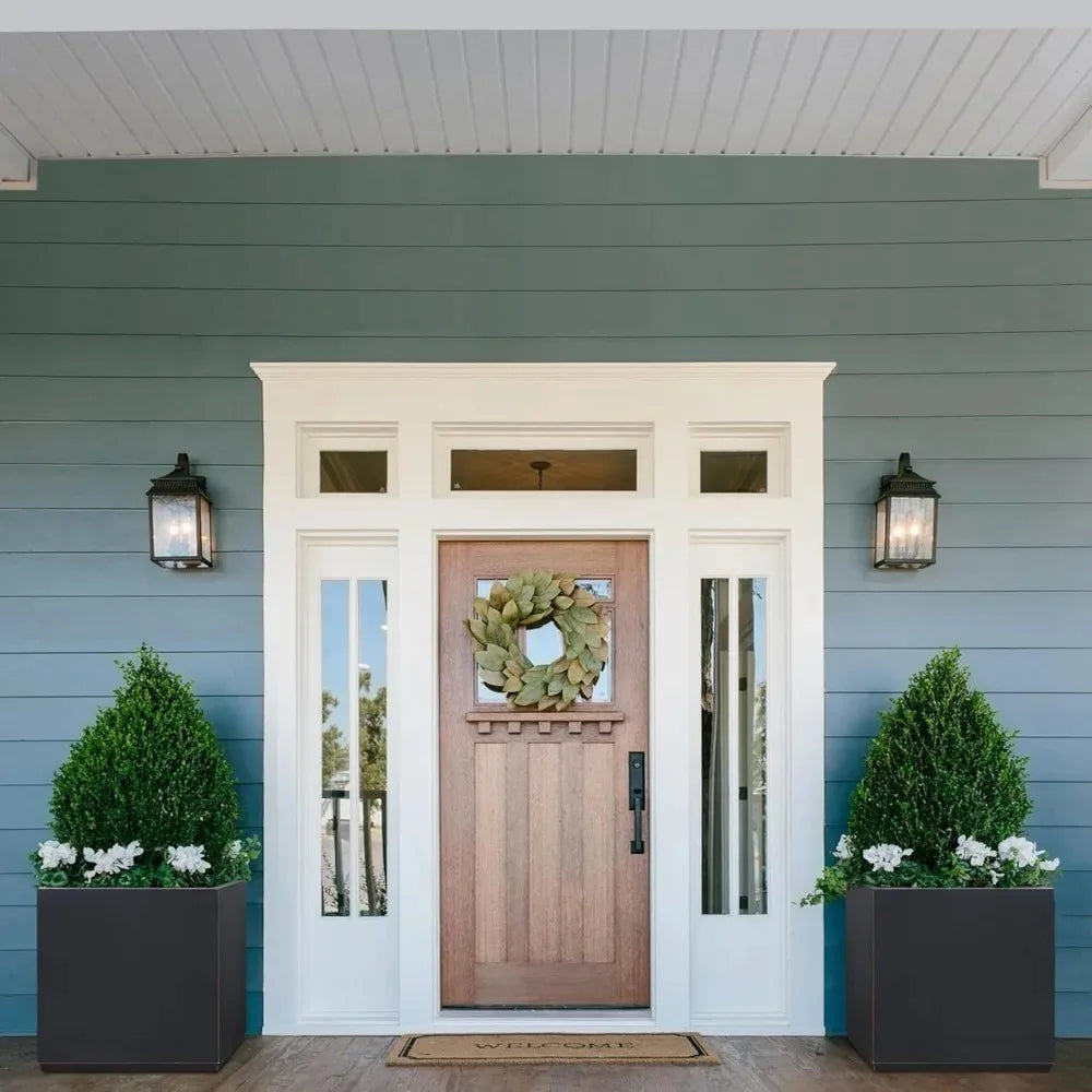 Metallic Heavy Cube Planter Box No Assembly Large Square Planter