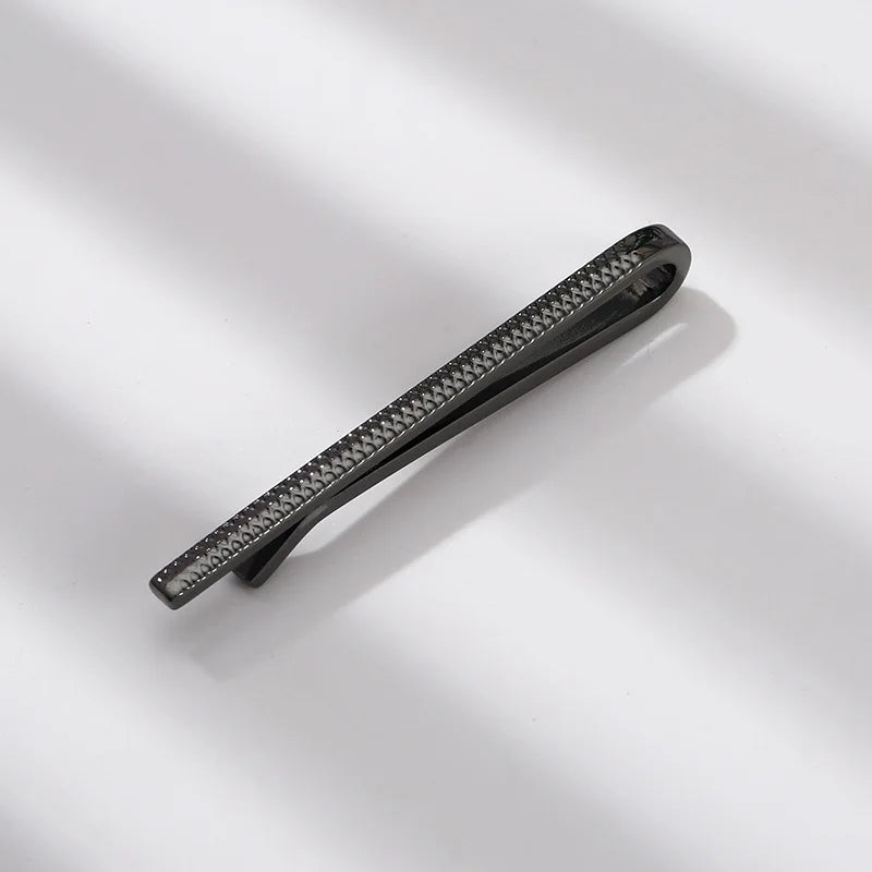 Luxury Metal Tie Clip For Men Crystal Bar Clasp
