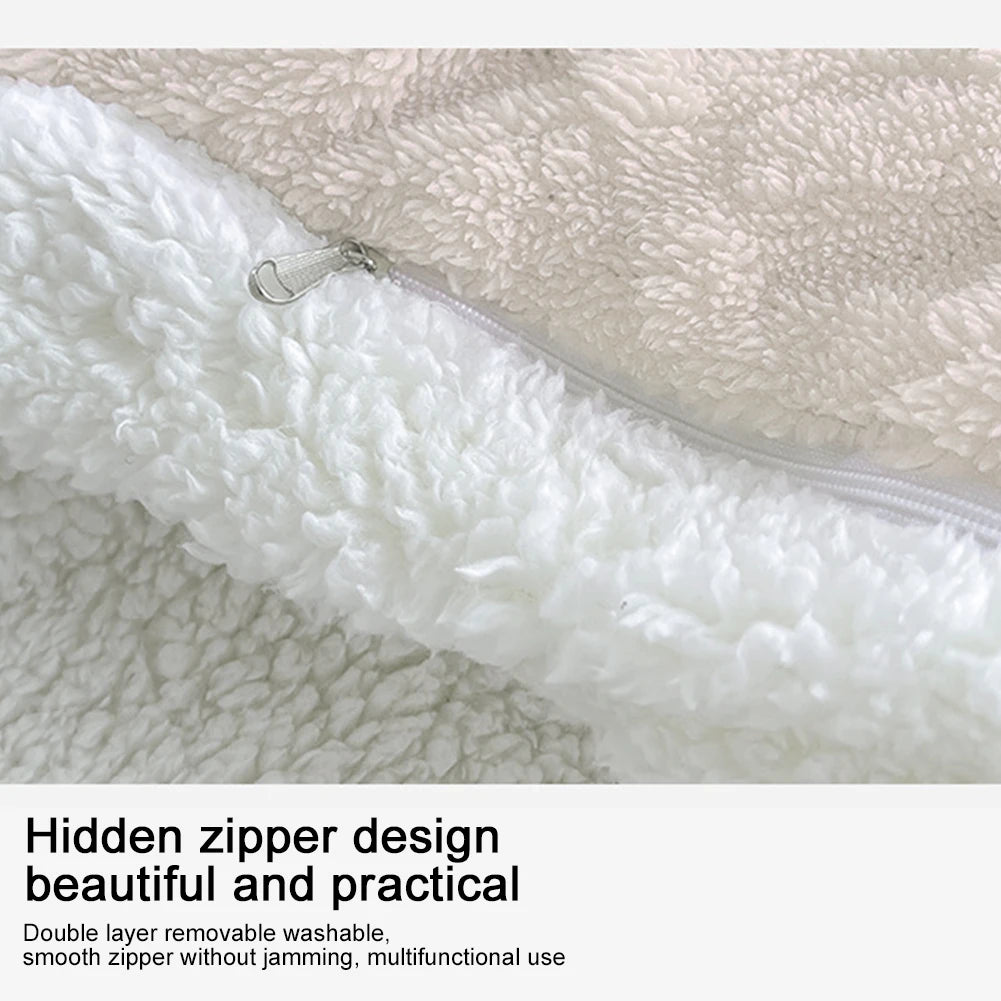 Winter Thick Microfiber Fleece Throw Blanket Double Layer Bedspread