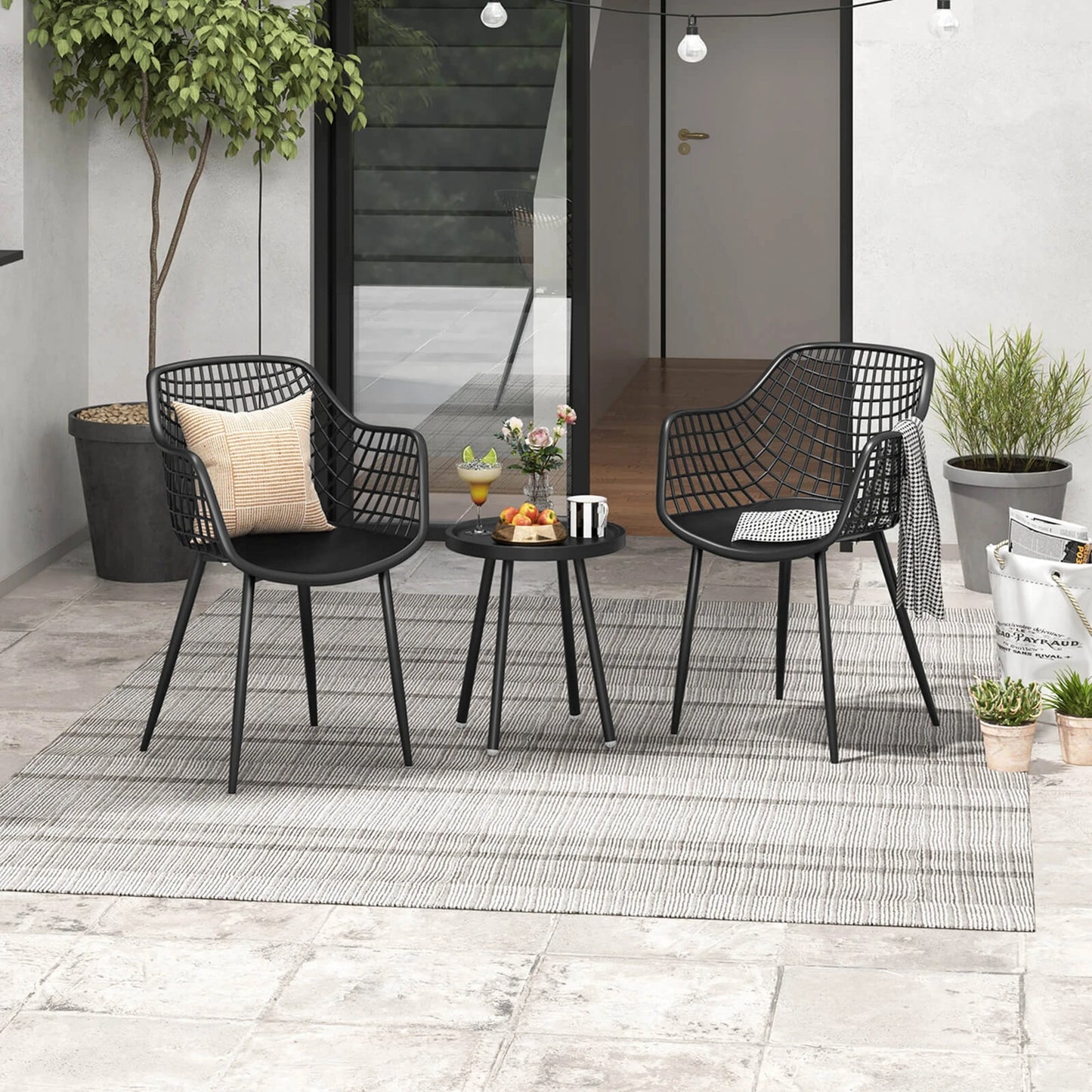 HOMASIS Patio Bistro Set All Weather Table and Chairs