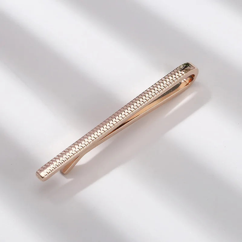 Luxury Metal Tie Clip For Men Crystal Bar Clasp