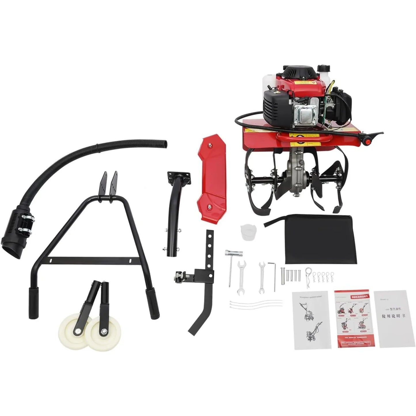 CNCEST Front Tine Tiller Gasoline Engine For Garden Lawn Soil Cultivation Weed Digging