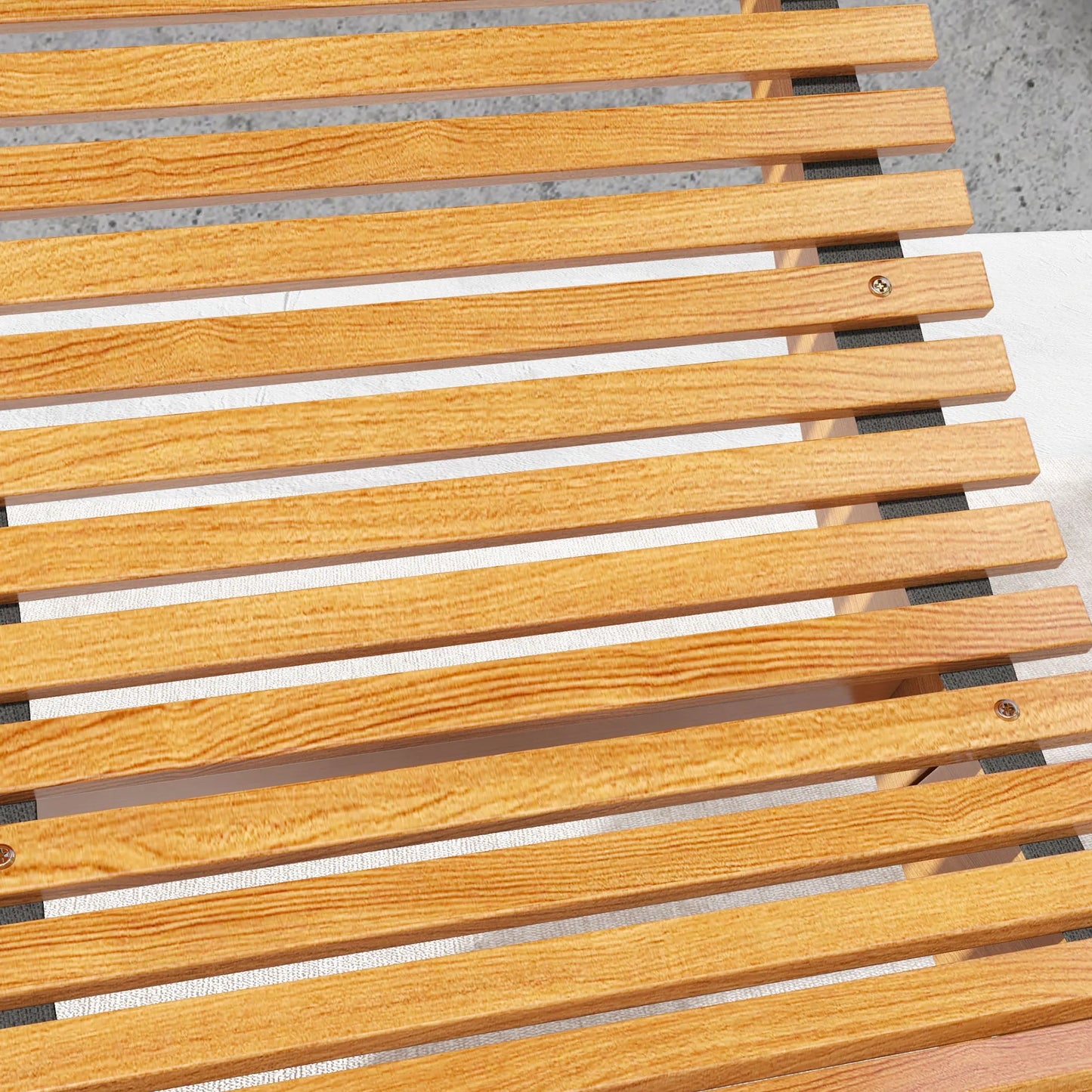 Outsunny Outdoor Teak Slatted Rocking Chair