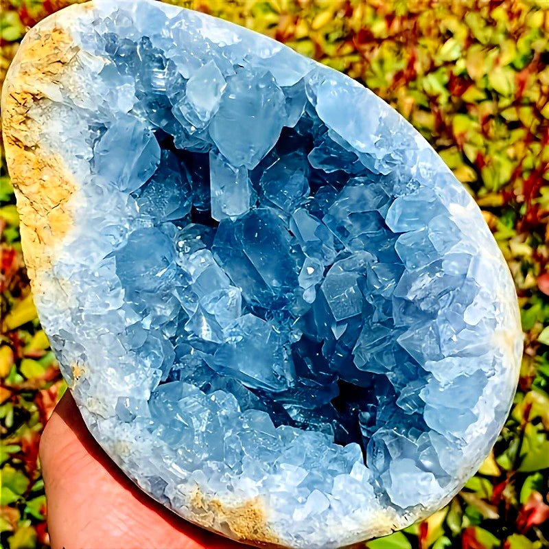 CrystalHola Celestite Geode Cluster Healing Crystal Stones