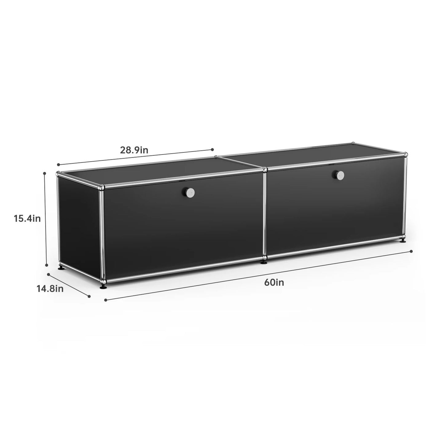 Furgle Modern Stainless Steel TV Stand Cabinet With Storage Drawer