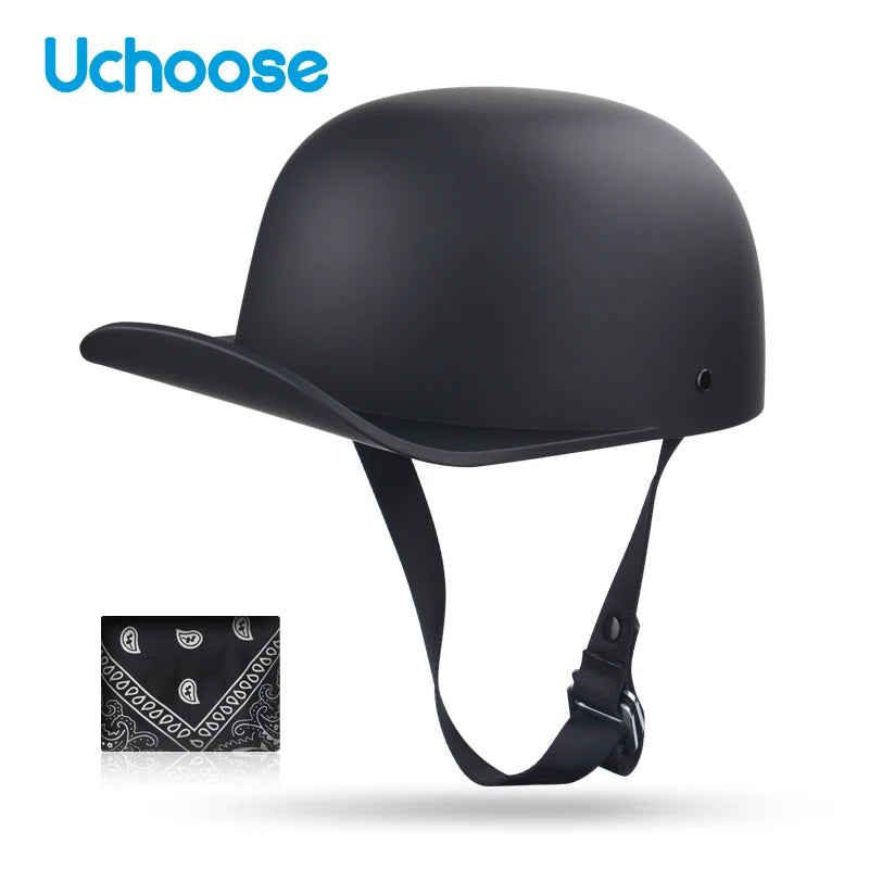 UCHOOSE Unisex Half Helmet Motorcycle Open Face Vintage