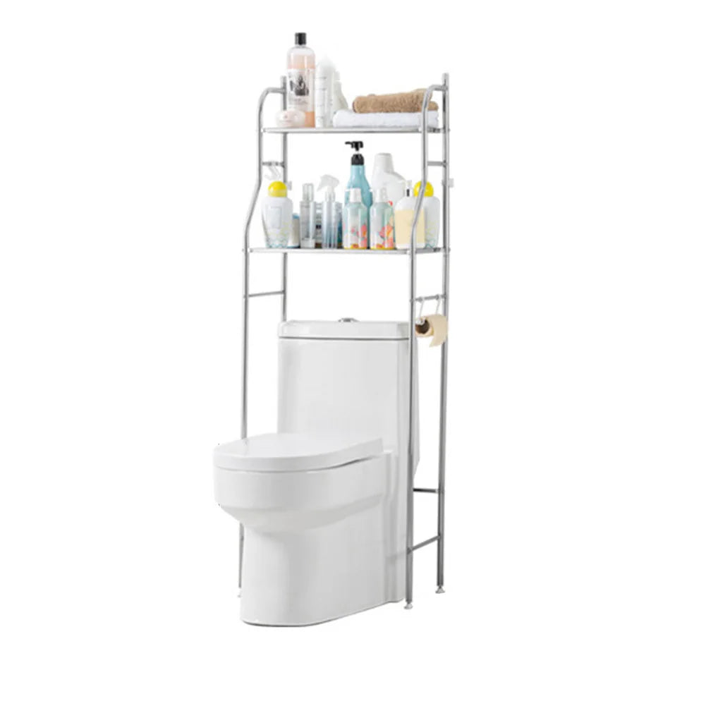 Studyset Over Toilet Storage Shelf 2 Tier Freestanding Metal Bathroom Organizer