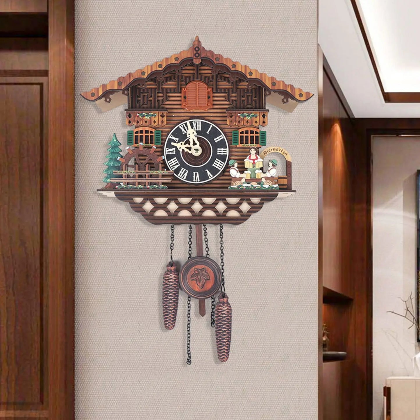 Creative Bird Cuckoo Wall Clock With Swing And Auto Wings