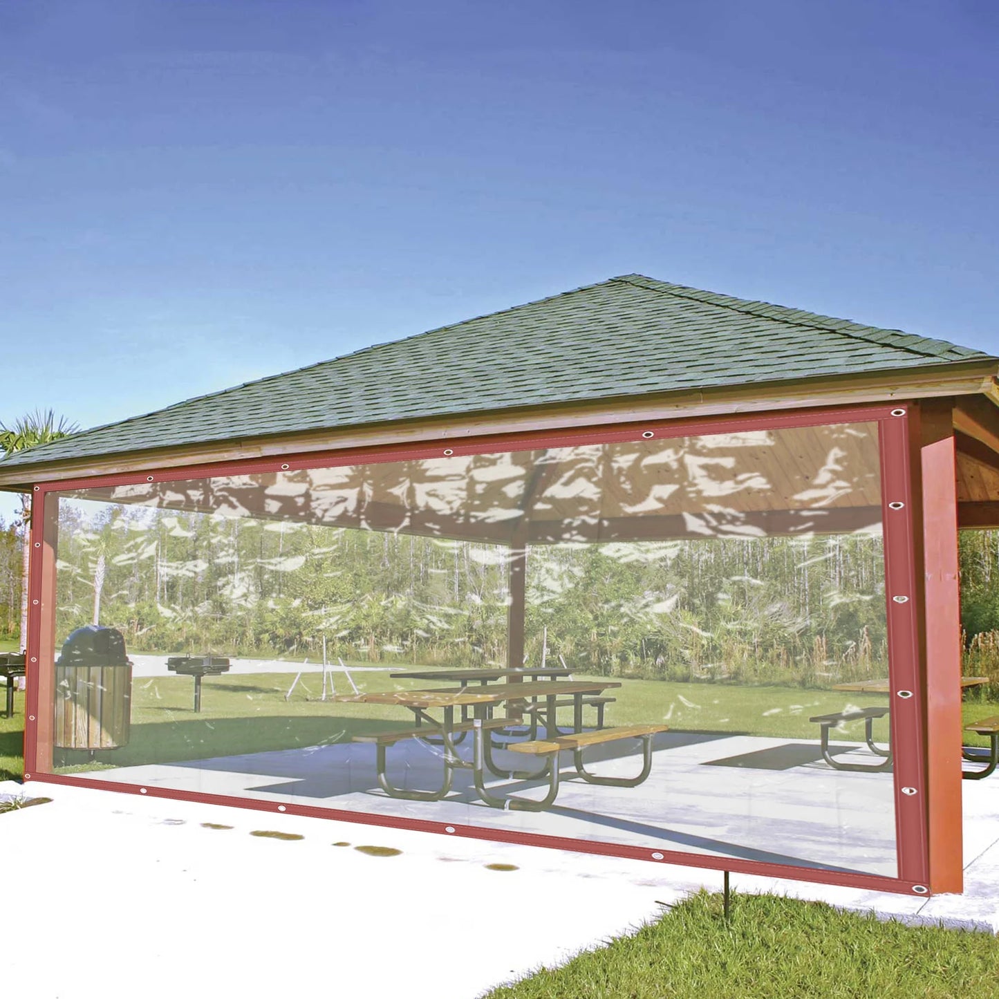 Zhejiang ClearPVC Tarp Curtain For Patio Outdoor Weatherproof Waterproof Shielding