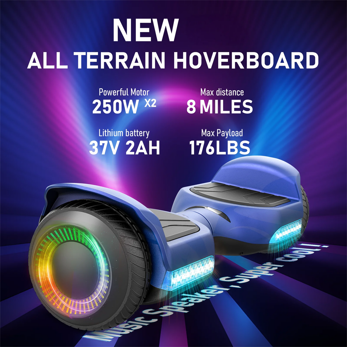 GYROORCE Self Balancing Hoverboard All Terrain LED Bluetooth