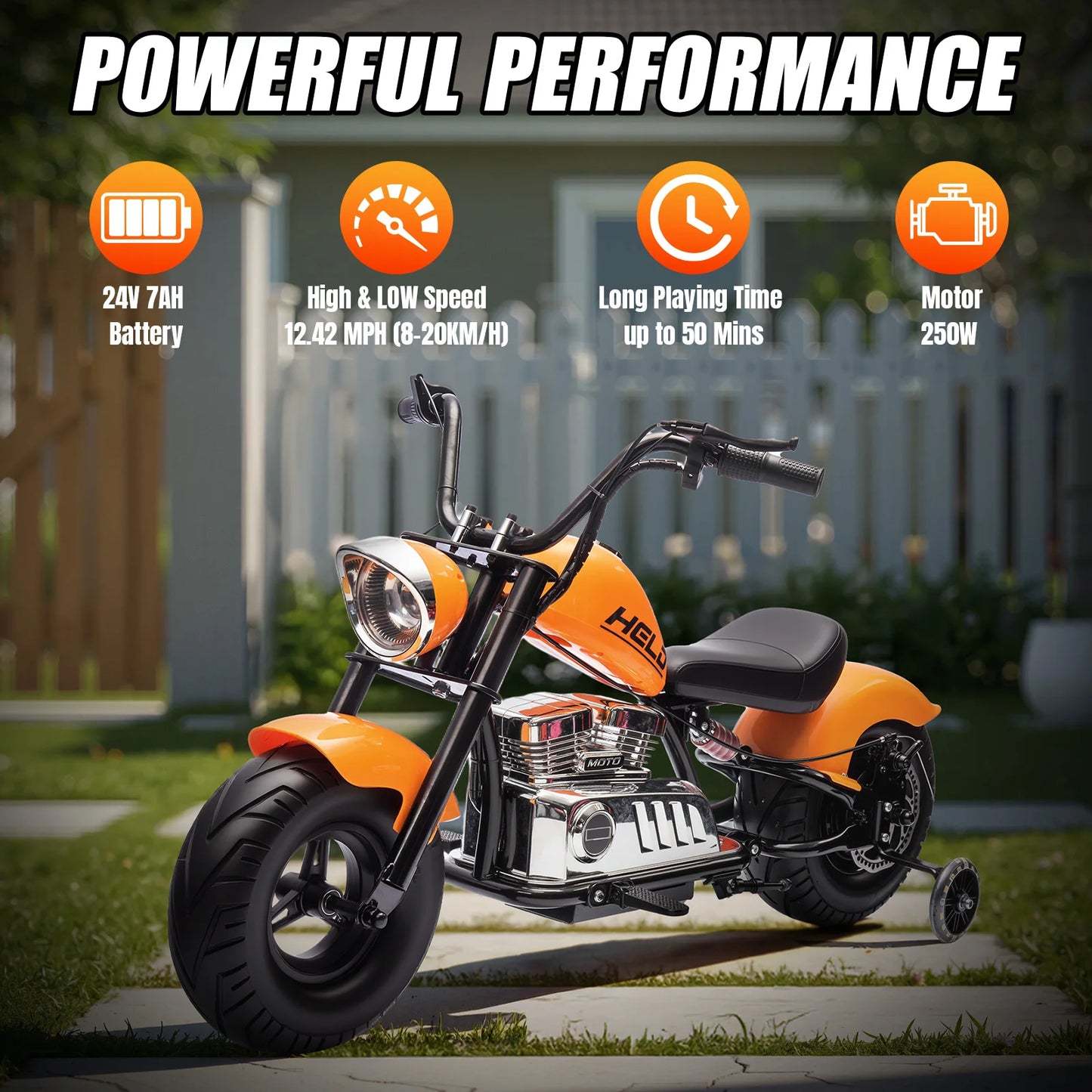 Mukidy 24V Kids Electric Dirt Bike Ride On Toy Car