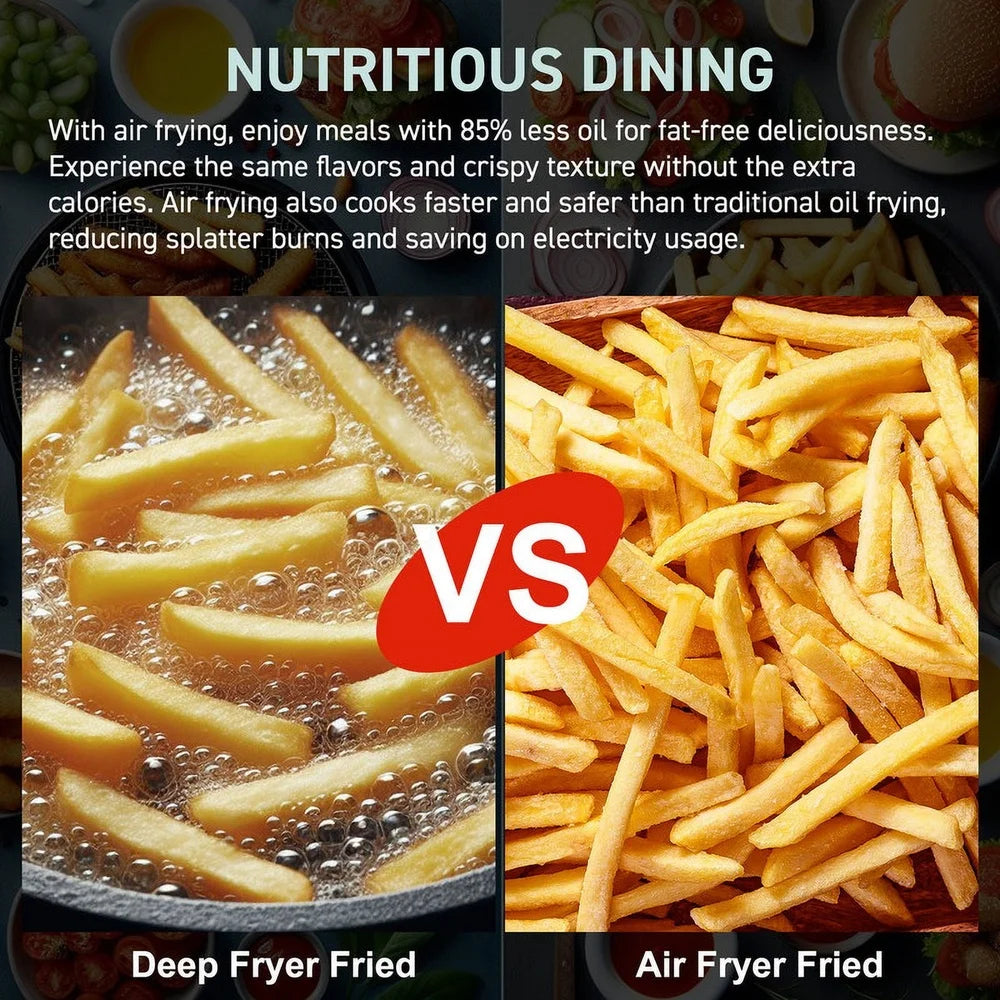 XMSJ Digital Hot Air Fryer Oil-Free Cooking Appliance