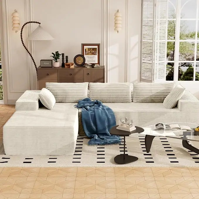 ZHUOTING L Shaped Modular Sectional Sofa Cloud Deep Seat