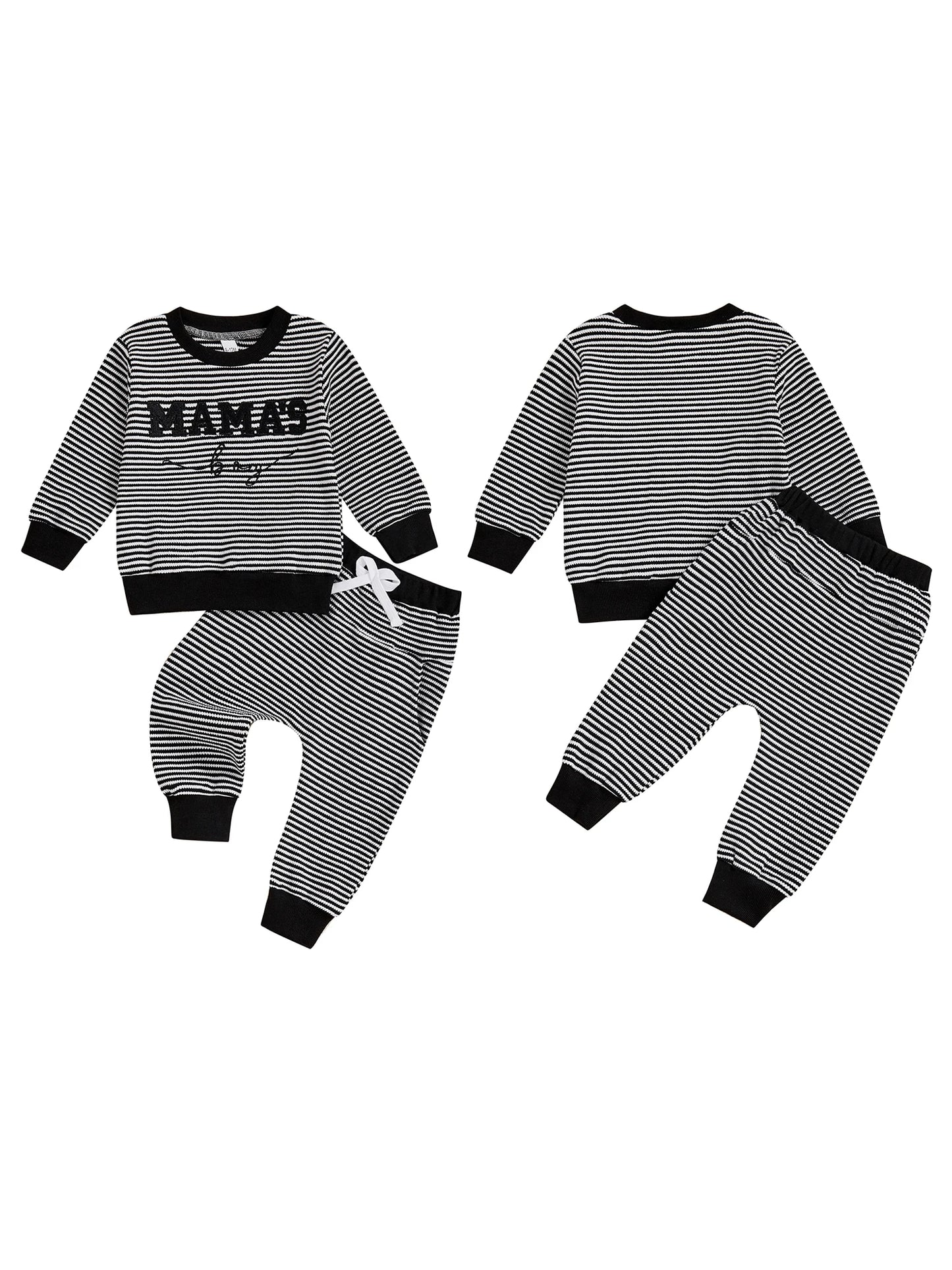 Infant Boy Autumn Two Piece Set Striped Top And Pants