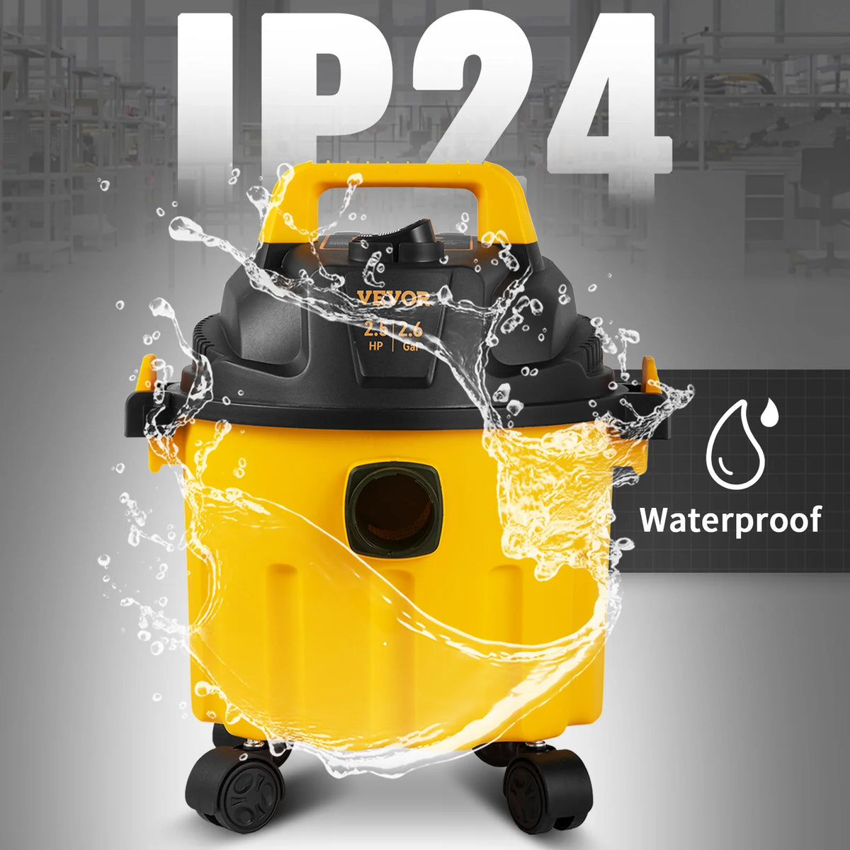 SucceBuy Portable Wet Dry Shop Vacuum With Blowing Function