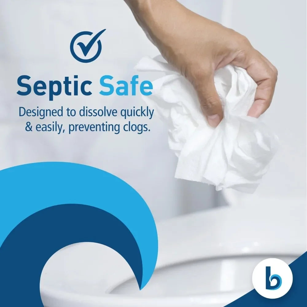 B6144 Septic Safe 2 Ply Toilet Tissue US Origin 96 Count