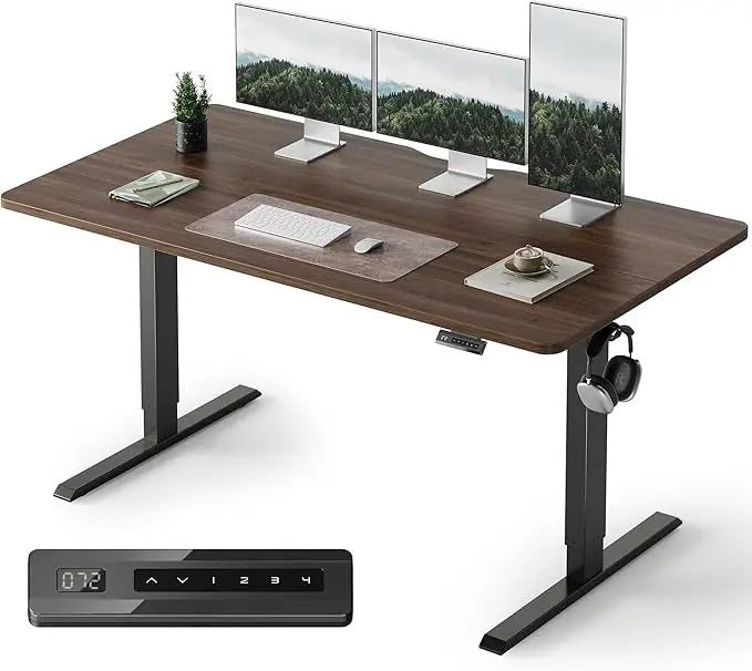 ZHUXIANG Electric Height Adjustable Standing Desk Sit Stand Table